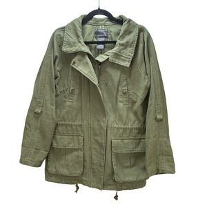 Matty M Utility Field Jacket Small Olive Green Cotton Military Cargo Chore Gorp